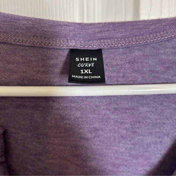 Women Summer Solid Color Notch V-Neck Short Sleeve Ruffle Hem Casual T-Shirt 1x - Picture 2 of 5